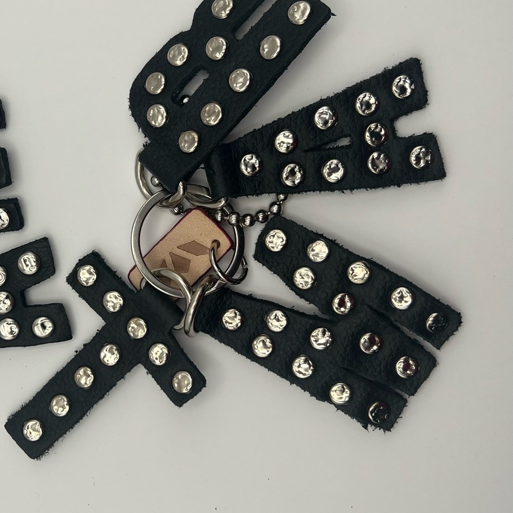 Consuela Black Studded Key Holder NWOT